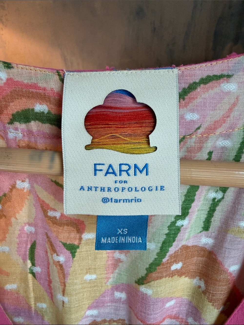 FARM Rio Multicolor Tropical Maxi Dress with Pink Trim - Picture 2 of 7